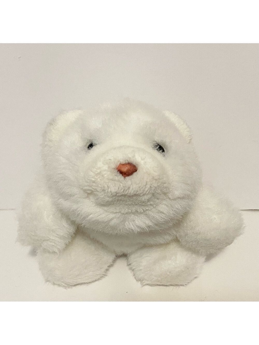 Gund Snuffles Polar Bear Plush White Stuffed Animal Toy 7” Pink Red Nose Soft